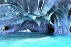 Large Weekender Carry-on Marble Caves Chile Ambesonne Turquoise Gym Bag