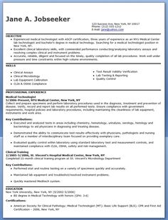 laboratory technician resume
