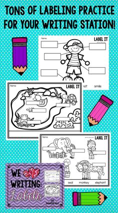 LOVE This Pack Of Differentiated Labeling Sheets For Working With Writing