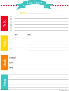 free daily printable calendar