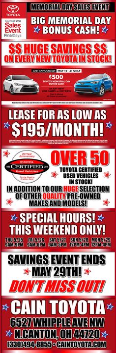 Last weekend to save big on a new #Toyota during #Toyotathon + our - coupon disclaimers Last weekend to save big on a new #Toyota during #Toyotathon + our - coupon disclaimers