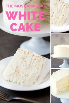 The Most Amazing White Cake is here! It's light, and airy, and absolutely gorgeous. This is the white cake you've been dreaming of!