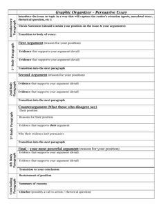 Essay Samples For High School Students Graphic Organizer Argument Essay Doc Sample Business Essay also Essay About Paper Argumentative Essay Outline Worksheet College Outline For Types Of English Essays