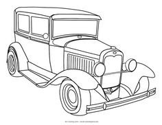 Beautiful Classic Cars Coloring Pages