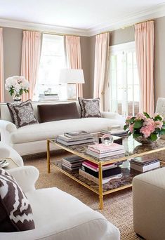 53 Best Pink D Decor Images Curtains Blinds Bedrooms The Pink Curtains Make It A Bit Y For Me But I Still Like Clean Lines And Br Coffee Table Love With Paint Color