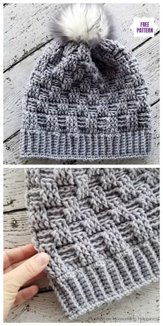 Crochet Woven Beanie Hat Free Crochet Patterns Amigurumi Patterns, Crochet Beanie, Crochet Beanie Hat, Beanie Hat Crochet Pattern, Crochet Hats Free Pattern, Crochet Hat Free