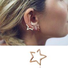 18K Gold Plated Irregular Moon And Star With Round Imitation Pearl Ball Charm Tassel Drop Stud Earrings