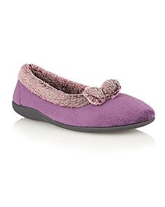 Lotus HARRIET Ladies Womens Warm Cozy Soft Fleecey Comfy Pom Pom Full Slippers