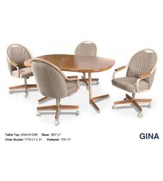 The Bullseye Swivel Tilt Caster Gl Top Dining Set Will Spoil You Douglas Casual Living Gina Swivel Caster Dinette Set Dinettes