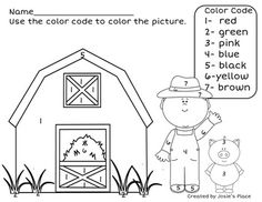 farm animal color by number printables color by number farm animal