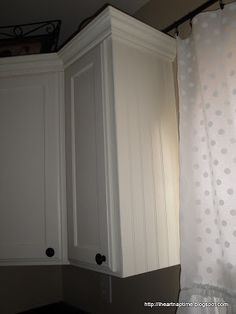 Detailed Crown Molding In Kitchen With Cabinet Bulkhead Detailed Crown Molding In Kitchen With Cabinet Bulkhead