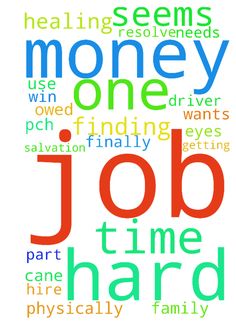 financial problems and poor health pray for my family and a hard time finding a job
