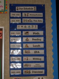 class room schedule