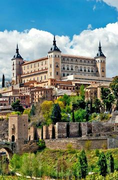 Spain / Tour - Toledo  is a city, municipality and it is the capital of the province of Toledo. It was declared a World Heritage Site by UNESCO in 1986 for its extensive cultural and monumental heritage.Toledo is known as the "Imperial City" for having been the  court of Charles V, Holy Roman Emperor, and as the "City of the Three Cultures", (Christians, Muslims and Jews)..Toledo,España ALCAZAR DE TOLEDO Places In Spain, Travel Around The World, Madrid, Malaga