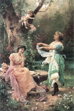 Victorian Art Print 1910 Color Lithograph The Last Waltz Together Antique Book Print by Clarence Underwood Original Book Plate