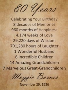 80th birthday gift ideas