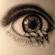 crying eye sketch drawing