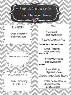 newsletters templates for teachers