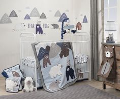 levtex baby bailey charcoal and white woodland themed 5 piece crib levtex crib sheets