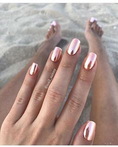 Pretty Nail Art Designs For Summer 2019 Metallic Nail Art Rose