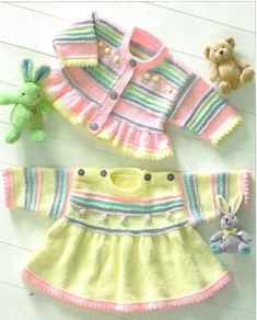 Dress and Cardigan Knitting Pattern