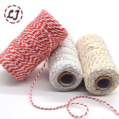 100/ metros de algod/ón Bakers Twine Cuerda Botella de cristal caja de regalo Decor Craft azul