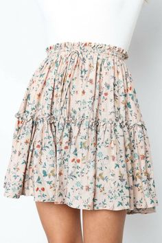Ladies Womens Ruffle Frill Flared Mini Party Skirt Shorts High Waist UK 8-14