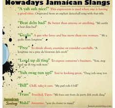 Jamaican Slang Jamaican Slang