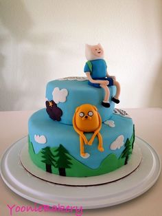 adventure time cake buttercream w fondant decor karen reeves