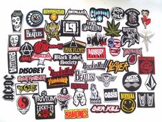 Sew on Skateboard Patch Set SKELETON KEY Assorted Logos