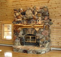 Cabin decor Hand Carved Fireplace Mantels