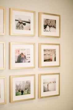 Frame Wall try this: update simple frames with gold hardware (a beautiful Frame Wall try this: update simple frames with gold hardware (a beautiful