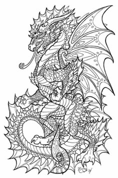 free printable coloring pages for adults advanced dragons - Google ... free printable coloring pages for adults advanced dragons - Google ...
