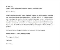 letter of business proposal