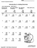 thumbnail picture of introduction to adding decimals worksheet thumbnail picture of introduction to adding decimals worksheet schooling ideas higher grades math fifth grade th grade math