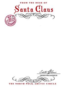 santa letters templates