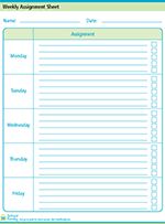 free weekly assignment sheet printable homeschool school and weekly assignment sheets