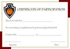 13 best basketball participation certificate images certificate basketball participation certificate