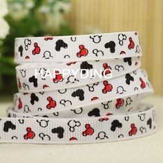 MICKEY MOUSE and Friends DISNEY Grosgrain Ribbon Trim Hair Craft by the Yard