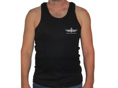 US Army emblem distressed look workout moisture wicking polyester tank top