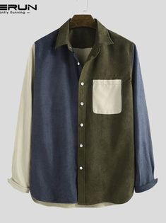 Candow Look Plus Size Uomo Camicie Cotton Button Down Camp Shirt
