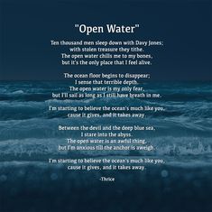 words in the water thrice lyrics | Griffin Party Dock