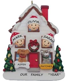 New Parents 33 /% Off Reindeer Personalized Christmas Ornament Family Of three Grandparents