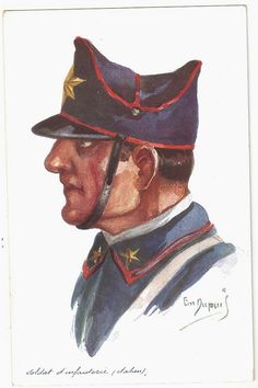 Открытка "Итальянский пехотинец" Художник Э. Депюи Франция 1915 г.