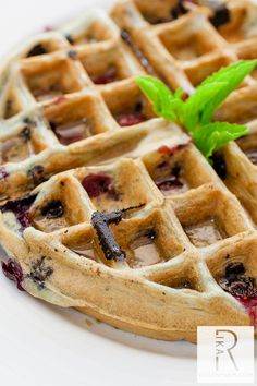 Vegan healthy waffles made in waffle maker with tea, honey Vegan healthy waffles made in waffle maker with tea, honey
