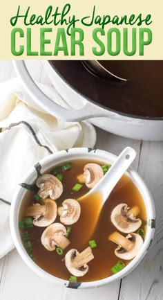 Miso Soup, Chilis, Japanese Clear Onion Soup Recipe, Clear Soup Recipe Hibachi Easy, Miso Soup Recipe Easy, Miso Soup Recipe, Osumashi Soup Recipe, Japanese Mushroom Soup