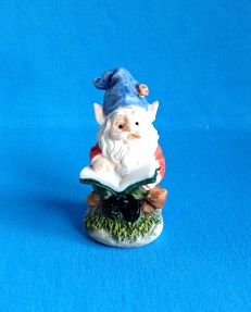 Dollhouse Miniature Terrarium Tiny Gnome Reading A4529