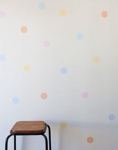 CIRCLES POLKA DOTS wall stickers 31 big decals colorful room decor red blue