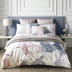 Tessella Embroidered Sparkly Sequin Fancy Modern Duvet Quilt Cover Bedding Set