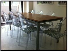 Ghost Chair Custom Seat Cushion Dining Chairs Pinterest Very Cool Love The Material Too